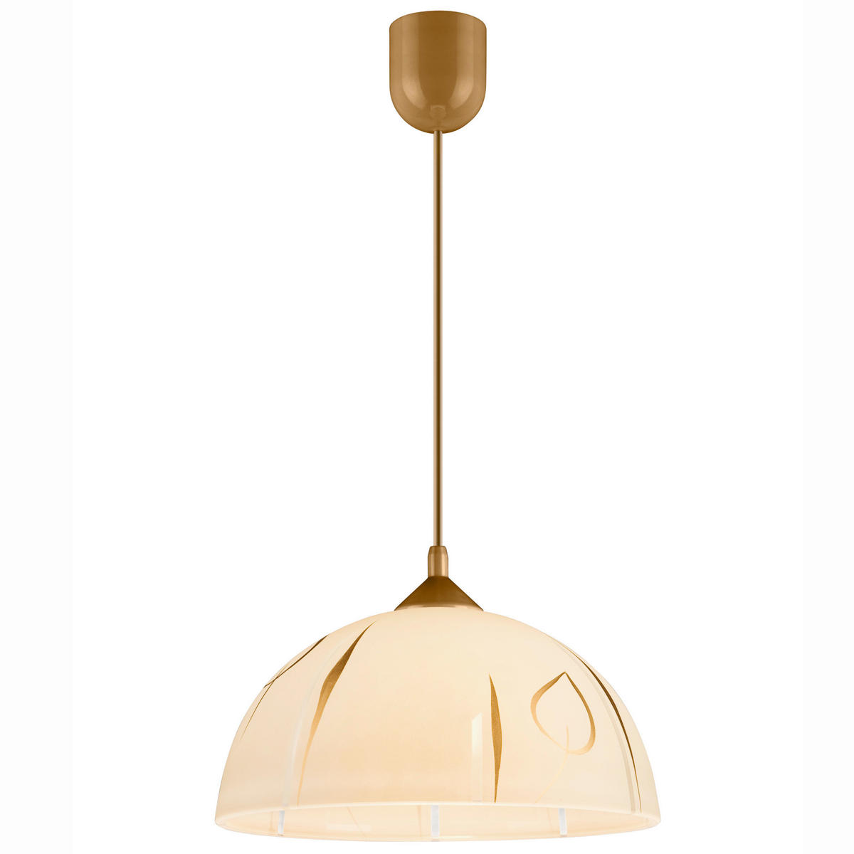 HÄNGELEUCHTE  - Goldfarben, KONVENTIONELL, Glas/Kunststoff (70/30/30cm)