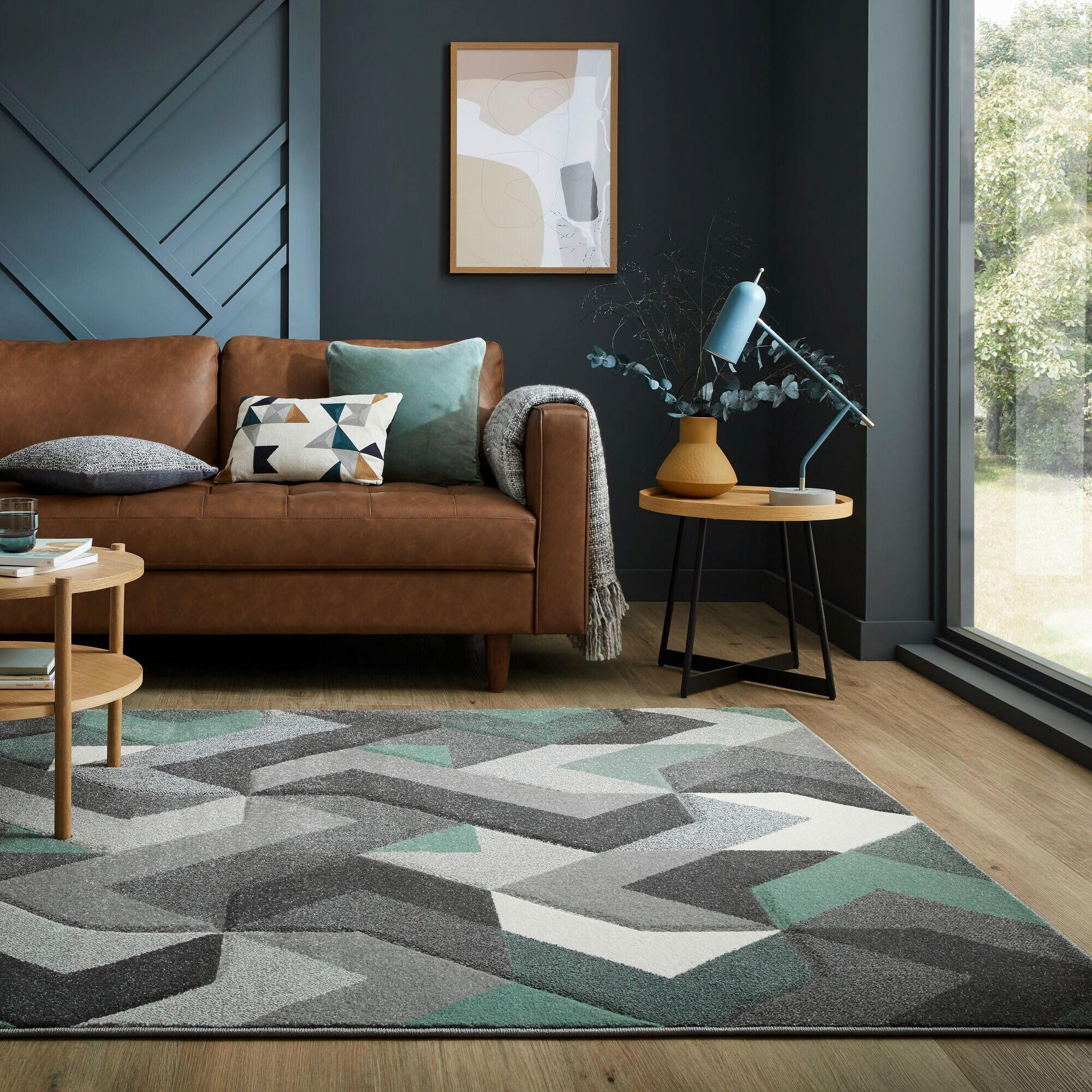 WEBTEPPICH 200/290 cm AURORA Grün, Grau  - Grau/Grün, KONVENTIONELL, Textil (200/290cm)
