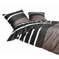 BETTWÄSCHE J.D. Makosatin 240/220 cm  - Schwarz/Braun, Basics, Textil (240/220cm) - Janine