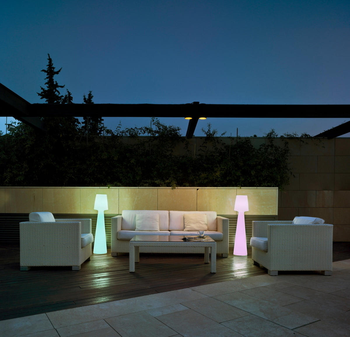 LED-AUßENLEUCHTE Lola 26.5/110/26.5 cm   - Weiß, Design, Kunststoff (26.5/110/26.5cm) - Newgarden