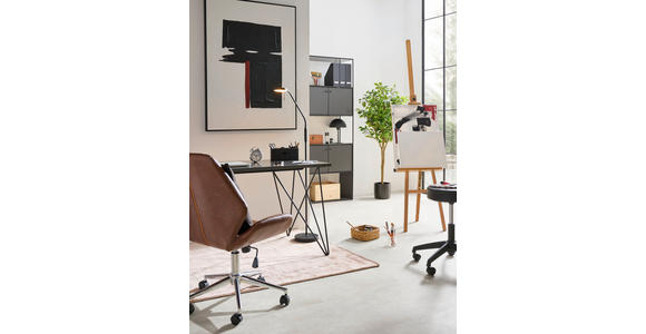 AKTENSCHRANK 80,7/199/35,8 cm - Anthrazit/Schwarz, Design, Holzwerkstoff/Metall (80,7/199/35,8cm) - Novel