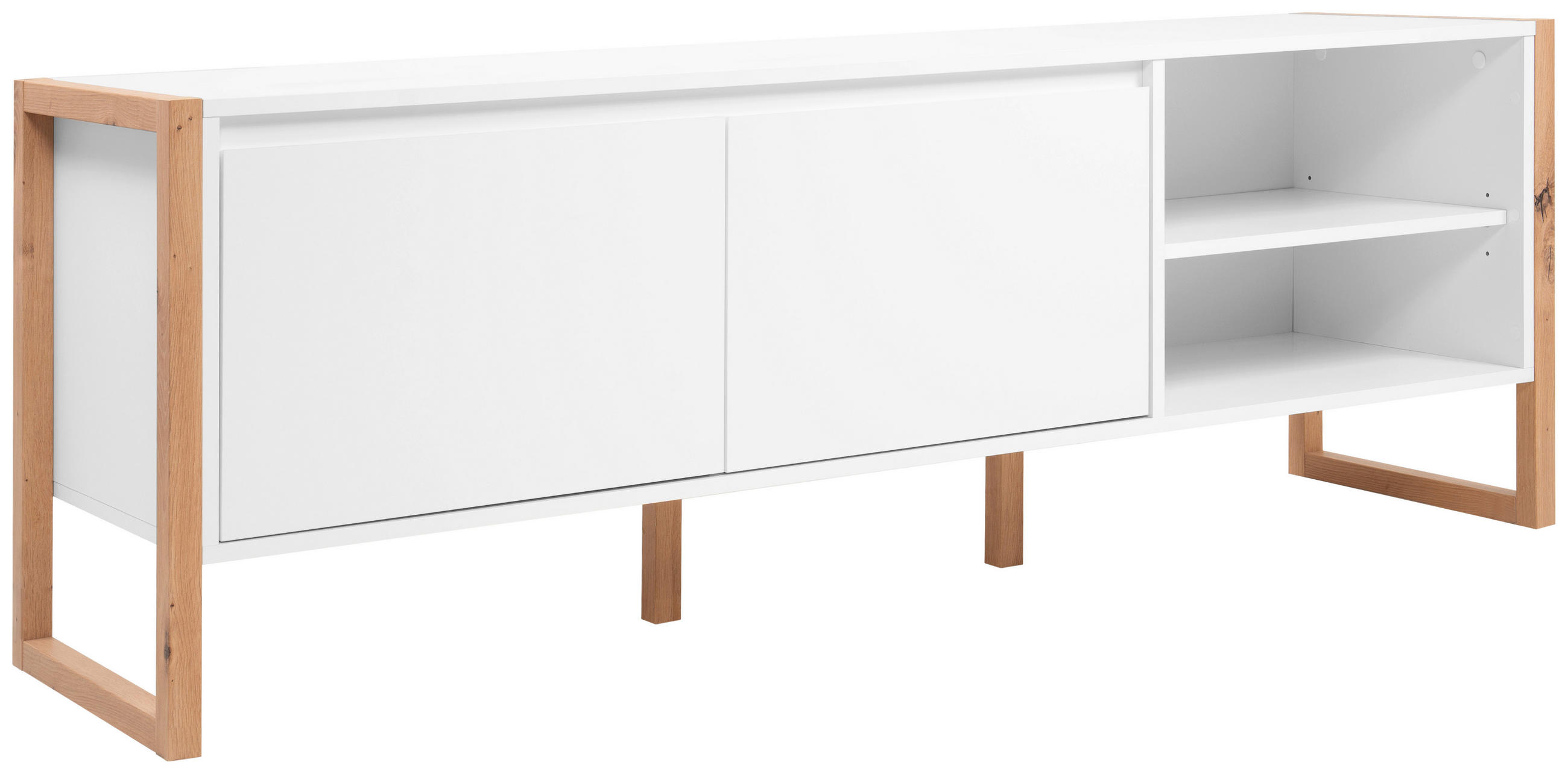 Mid.you Tv-Element Weiß, Eiche Artisan 160x55x40 cm