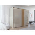 SCHWEBETÜRENSCHRANK 262/223/68 cm 2-türig Eichefarben, Champagner  - Champagner/Eichefarben, Design, Glas/Holzwerkstoff (262/223/68cm) - Novel