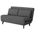 SCHLAFSOFA Webstoff Dunkelgrau  - Dunkelgrau/Schwarz, Design, Holz/Textil (143/82/88cm) - Carryhome