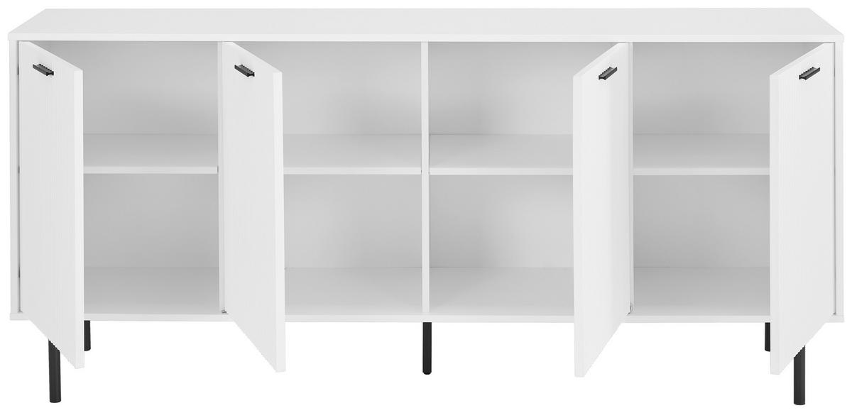 SIDEBOARD  in 180/80/40 cm  - Schwarz/Weiß, Design, Holzwerkstoff/Metall (180/80/40cm) - MID.YOU