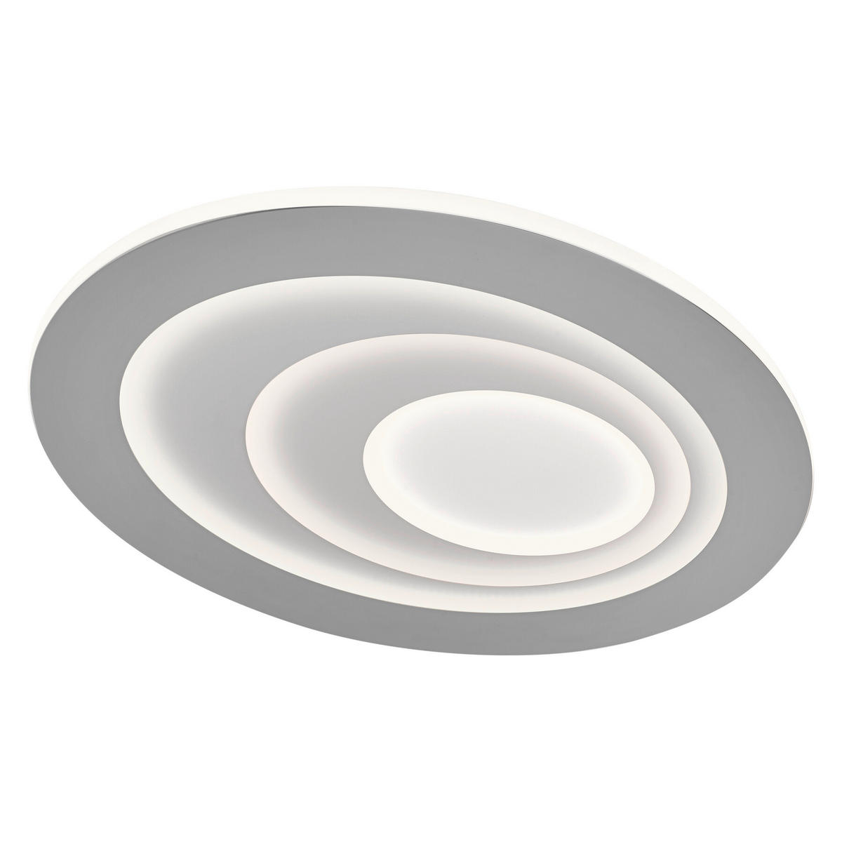 LED-DECKENLEUCHTE Orbis Spiral 58/72/5,6 cm   - Grau, Design, Kunststoff/Metall (58/72/5,6cm) - Osram
