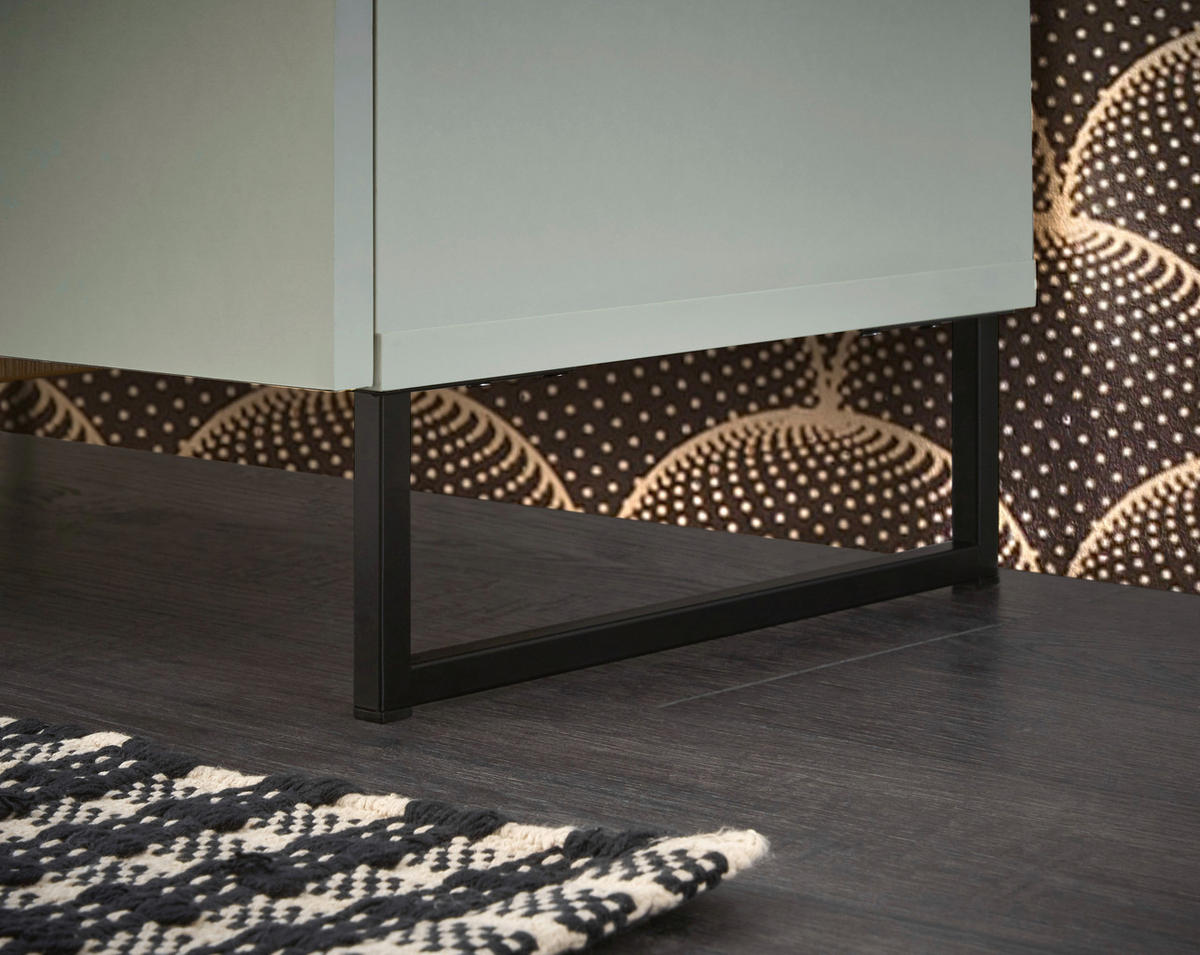 HOCHSCHRANK 35/194/33 cm  - Schwarz/Grün, LIFESTYLE, Holzwerkstoff/Kunststoff (35/194/33cm) - home24