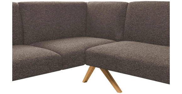 ECKBANK 238/172 cm  in Braun  - Eichefarben/Braun, KONVENTIONELL, Holz/Textil (238/172cm) - Linea Natura