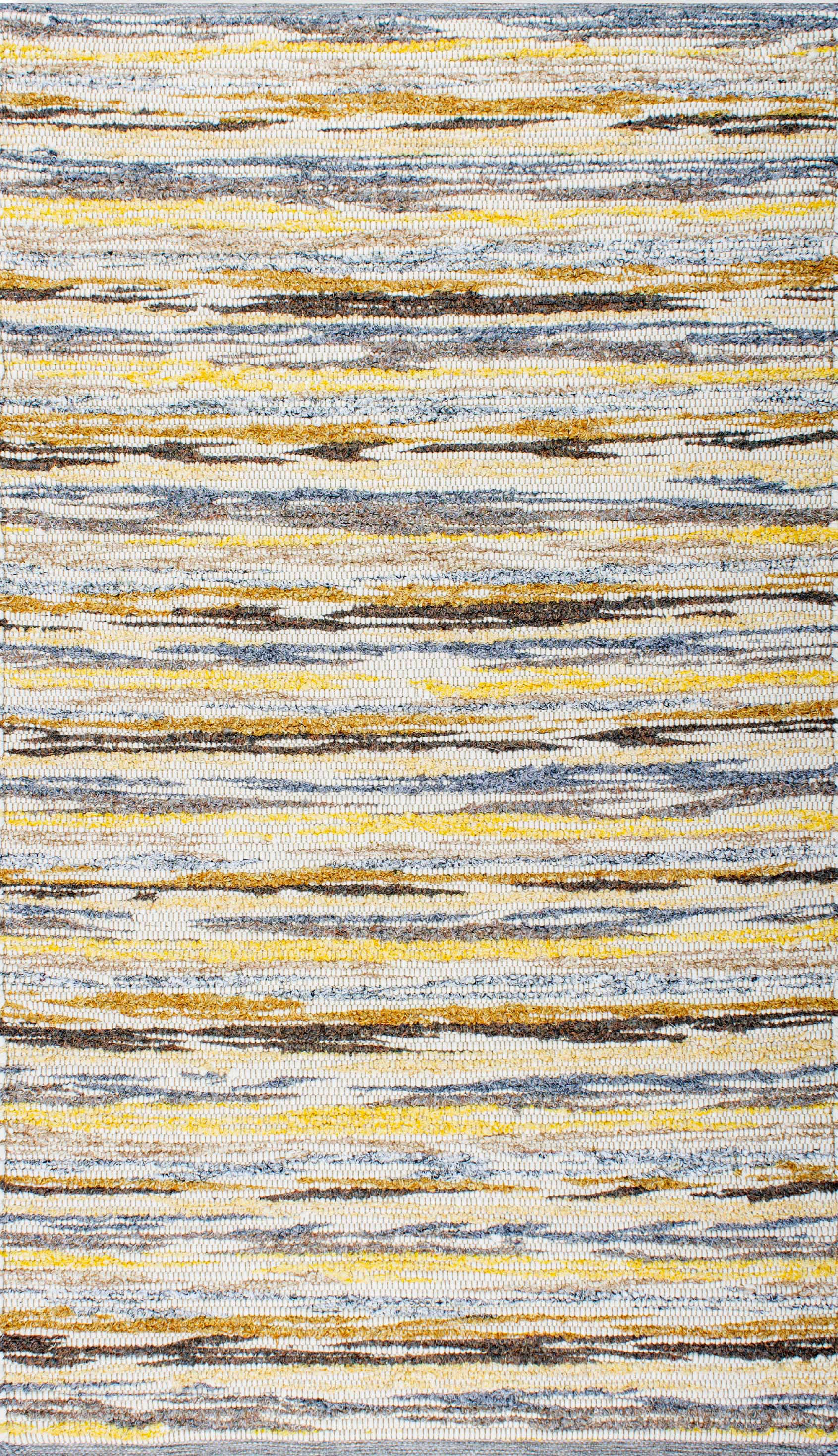 Linea Natura RUČNĚ TKANÝ KOBEREC, 170/230 cm, žlutá, šedá - žlutá,šedá