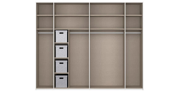 SCHWEBETÜRENSCHRANK 271/223/68 cm 2-türig Seidengrau  - Seidengrau, Design, Glas/Holzwerkstoff (271/223/68cm) - Xora