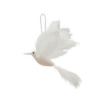 KARÁCSONYFADÍSZ - fehér, Basics, textil (18/12/10cm)