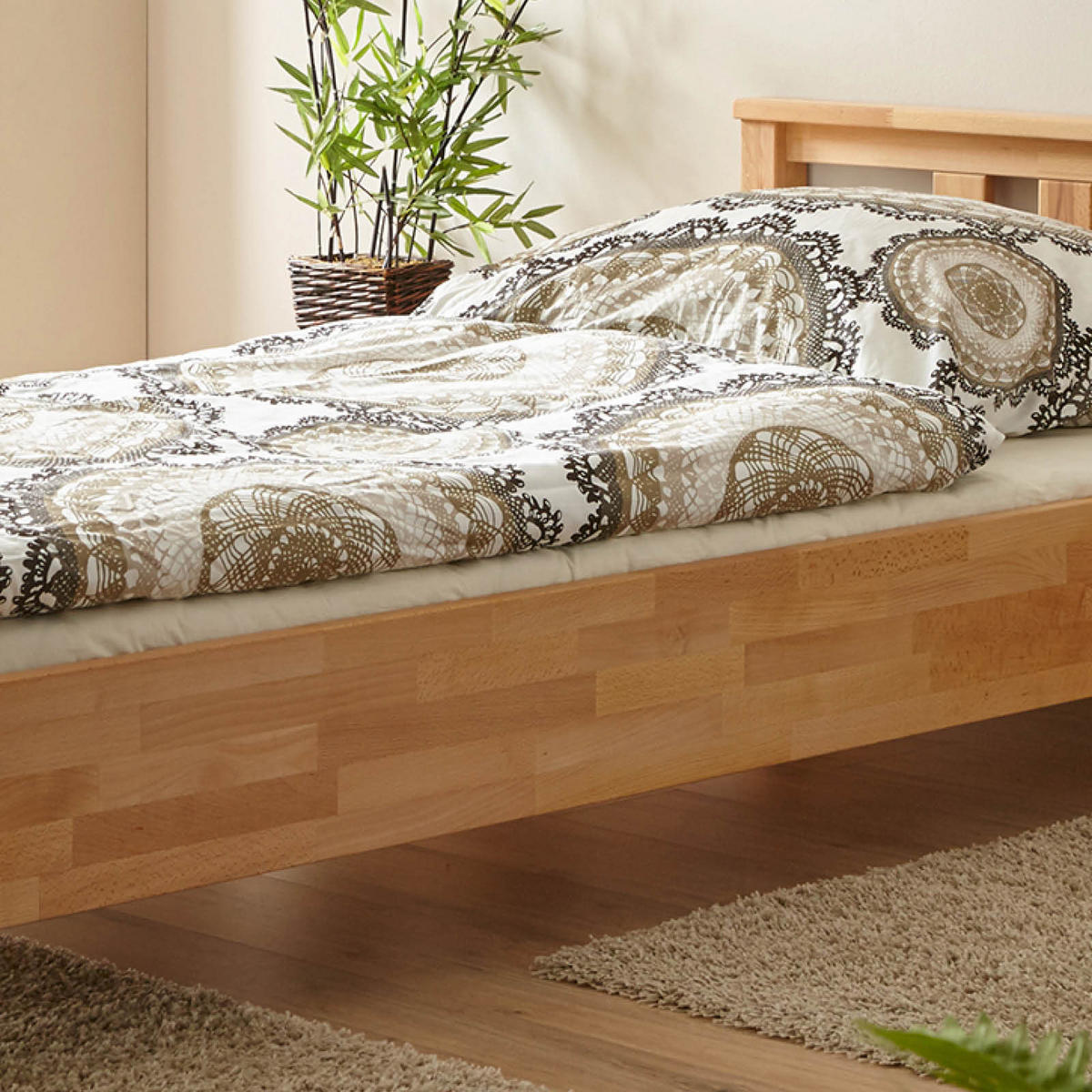 BETT 100/200 cm  in Buchefarben  - Buchefarben, KONVENTIONELL, Holz (100/200cm) - MID.YOU