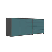 SIDEBOARD  in 184,5/73/33 cm  - Anthrazit/Petrol, MODERN, Holzwerkstoff (184,5/73/33cm) - MID.YOU