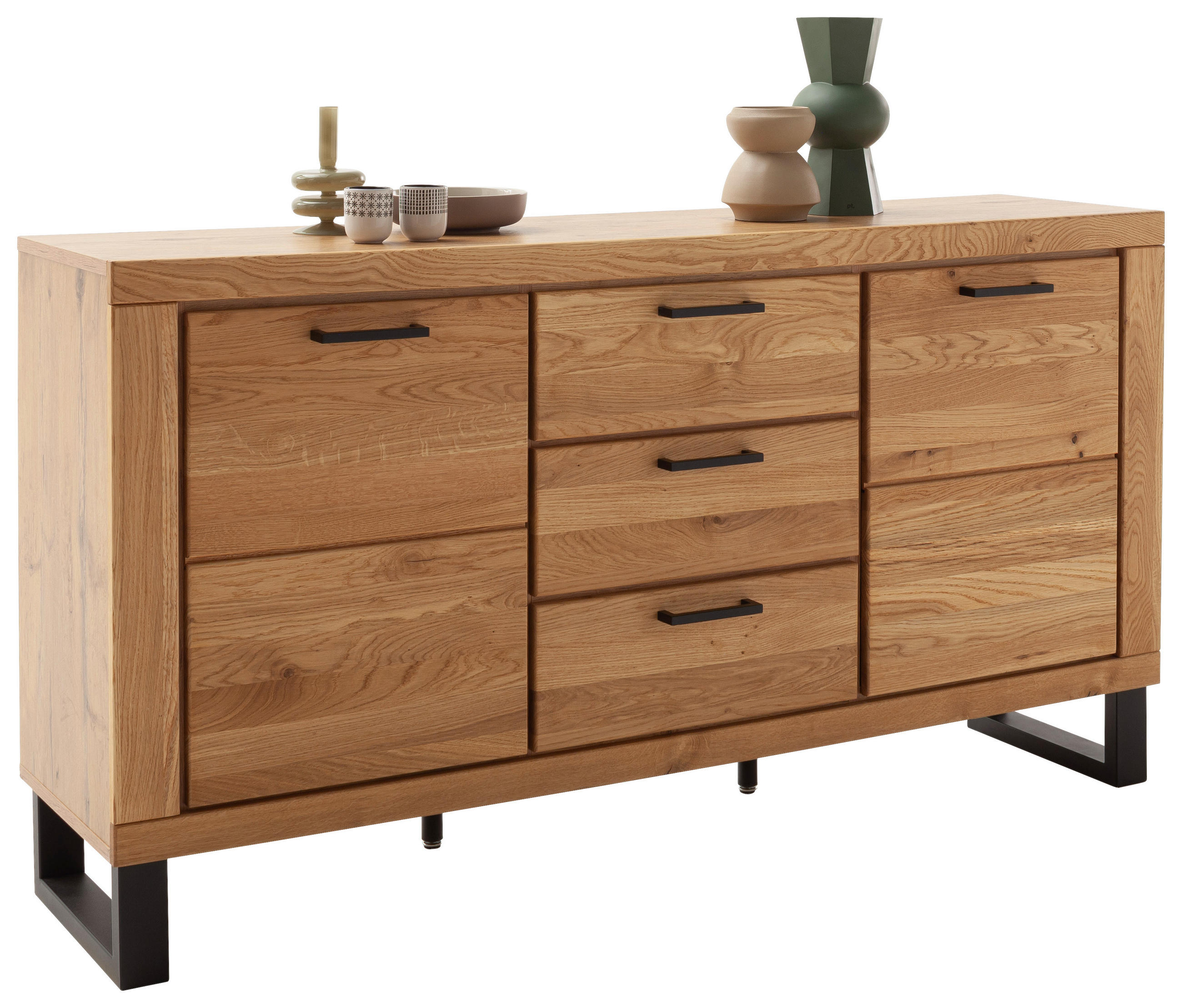 Sideboard Kambo Wildeiche 2 Türen 3 Laden