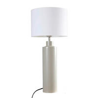 TISCHLEUCHTE   - Beige/Weiß, KONVENTIONELL, Metall (65cm)