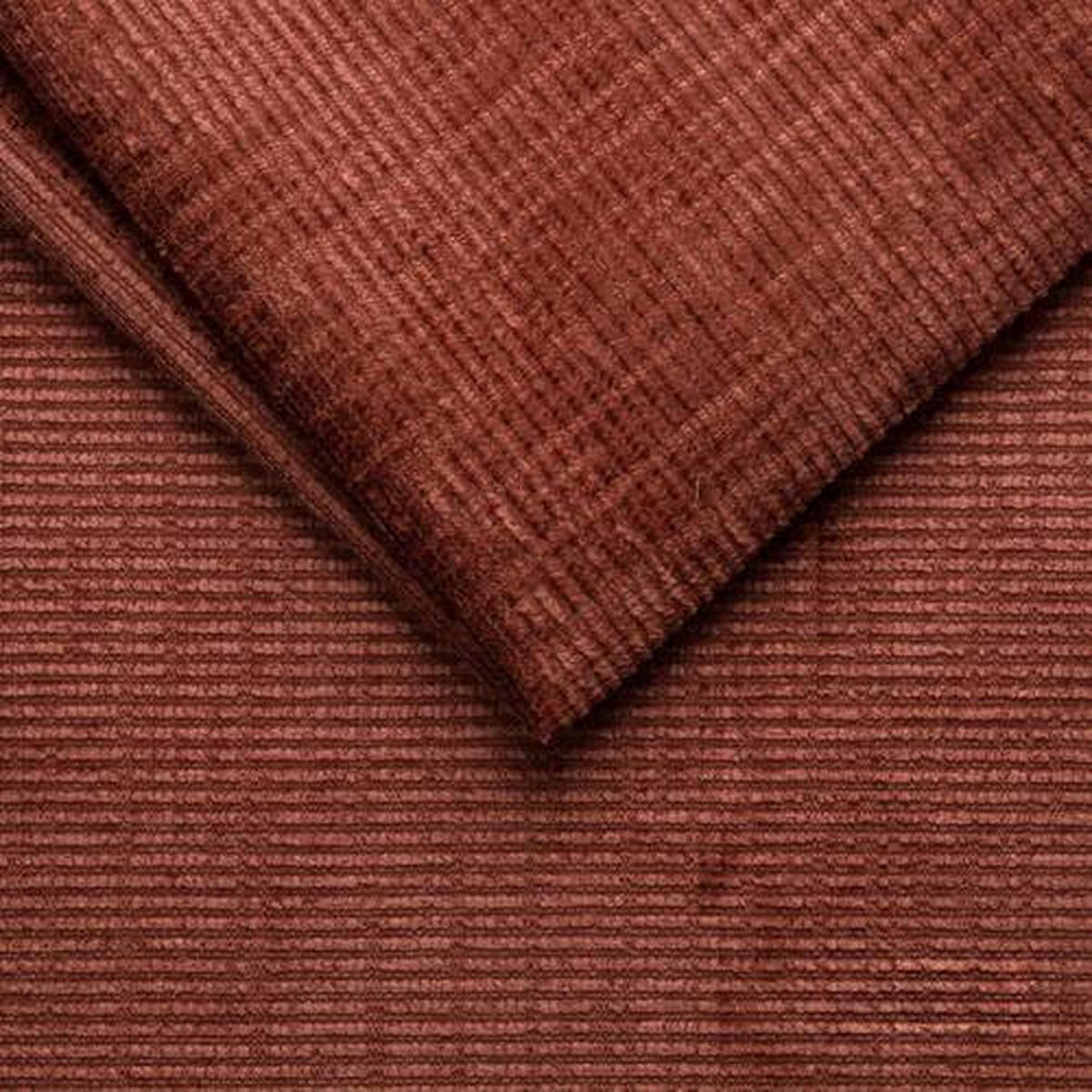 SCHLAFSOFA Chenille Terracotta  - Terracotta/Schwarz, KONVENTIONELL, Holz/Textil (212/97/105cm) - Carryhome