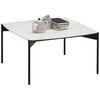 COUCHTISCH 65/65/35 cm quadratisch Creme, Schwarz  - Creme/Schwarz, Design, Keramik/Metall (65/65/35cm) - Venjakob