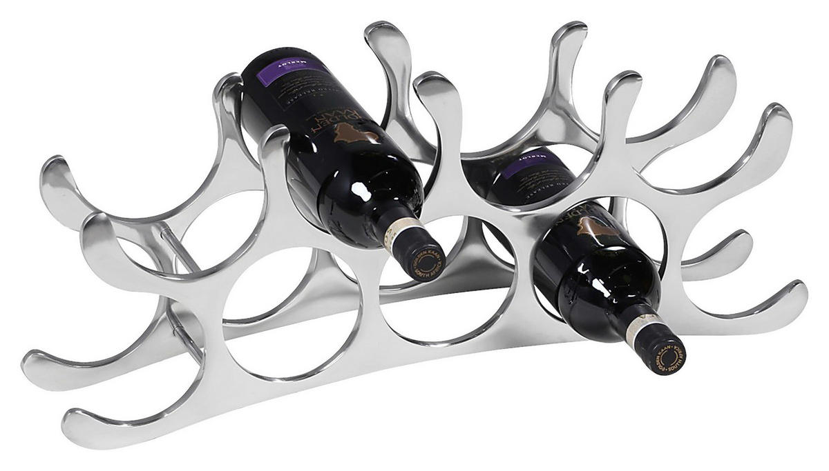 WEINREGAL 55/20/12 cm  - Alufarben, MODERN, Metall (55/20/12cm) - MID.YOU