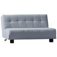 SCHLAFSOFA Hellblau  - Schwarz/Hellblau, Design, Textil/Metall (165/92/102cm) - Novel