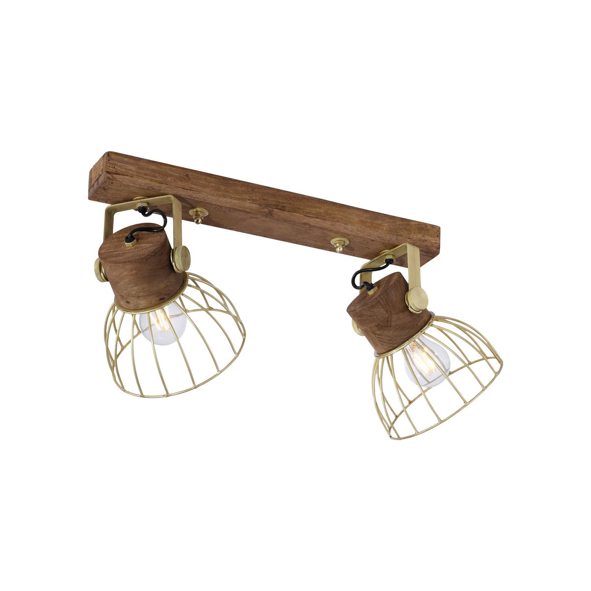 DECKENLEUCHTE Alami 54/31/45 cm   - Messingfarben, LIFESTYLE, Holz/Metall (54/31/45cm)