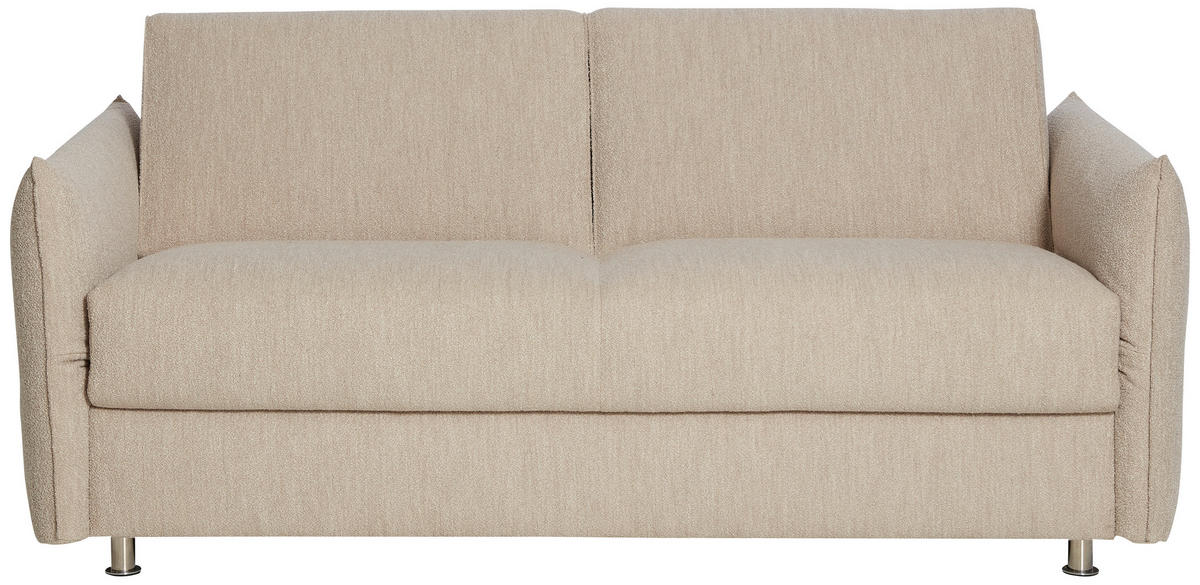 SCHLAFSOFA in Textil Beige  - Chromfarben/Beige, Modern, Textil/Metall (194/85/100cm) - Bali