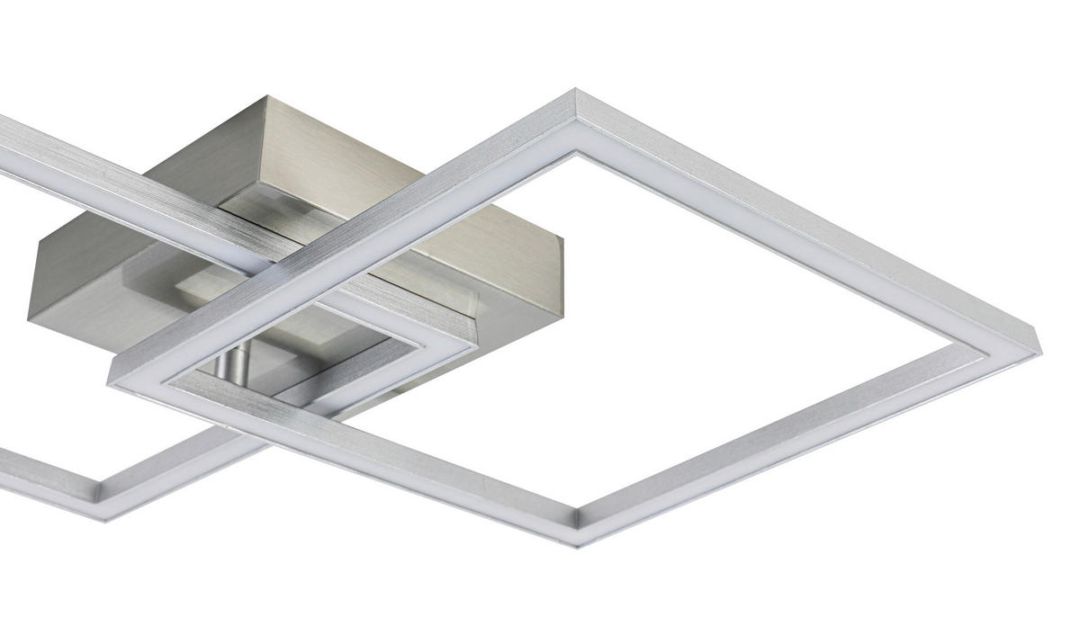 LED PLAFONJERA  - boja nikla/srebrna, Trendi, metal/plastika (57/35/6,5cm) - Boxxx