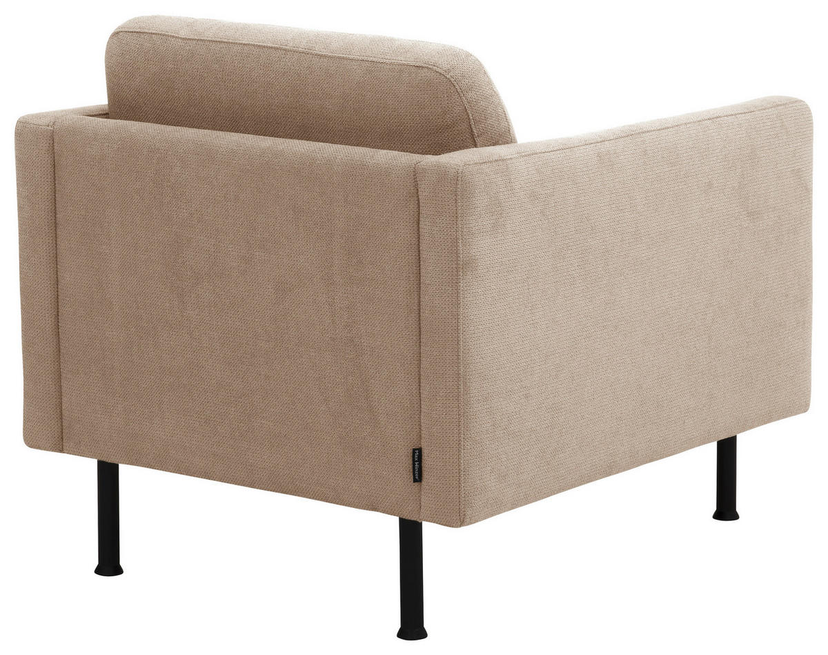 SESSEL in Flachgewebe Beige  - Beige/Schwarz, Modern, Textil/Metall (76/78/89cm) - Max Winzer