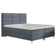 BOXBETT 140/200 cm  in Blau, Grau  - Chromfarben/Blau, KONVENTIONELL, Textil/Metall (140/200cm) - Carryhome