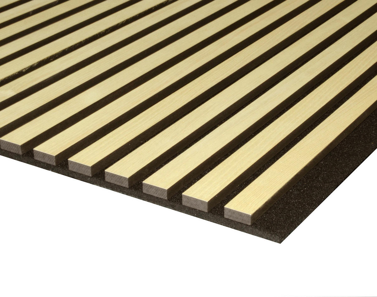 AKUSTIKPANEEL Esche furniert 57.25/1.9/267 cm  - Eschefarben, KONVENTIONELL, Holz/Textil (57.25/1.9/267cm)