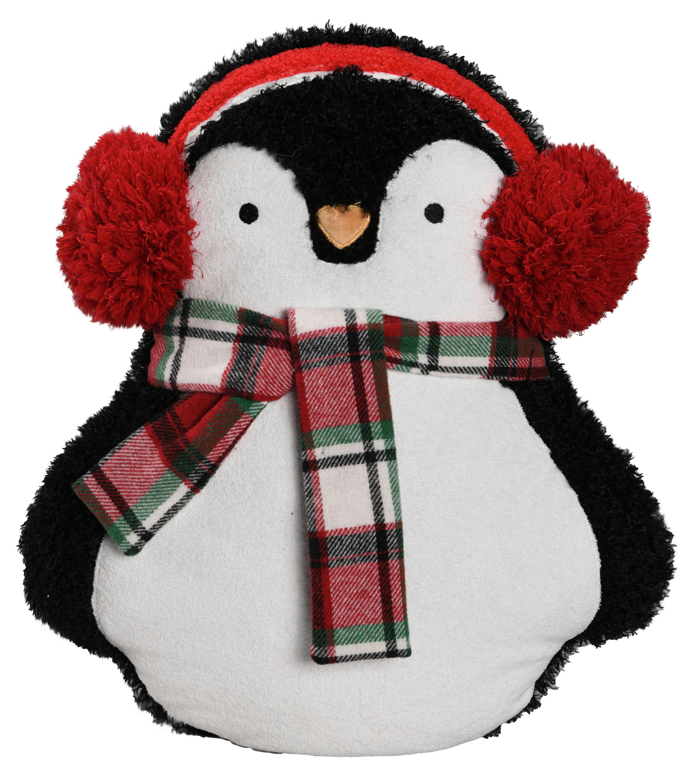 ZIERKISSEN    - Rot/Schwarz, LIFESTYLE, Textil (43/49cm) - X-Mas