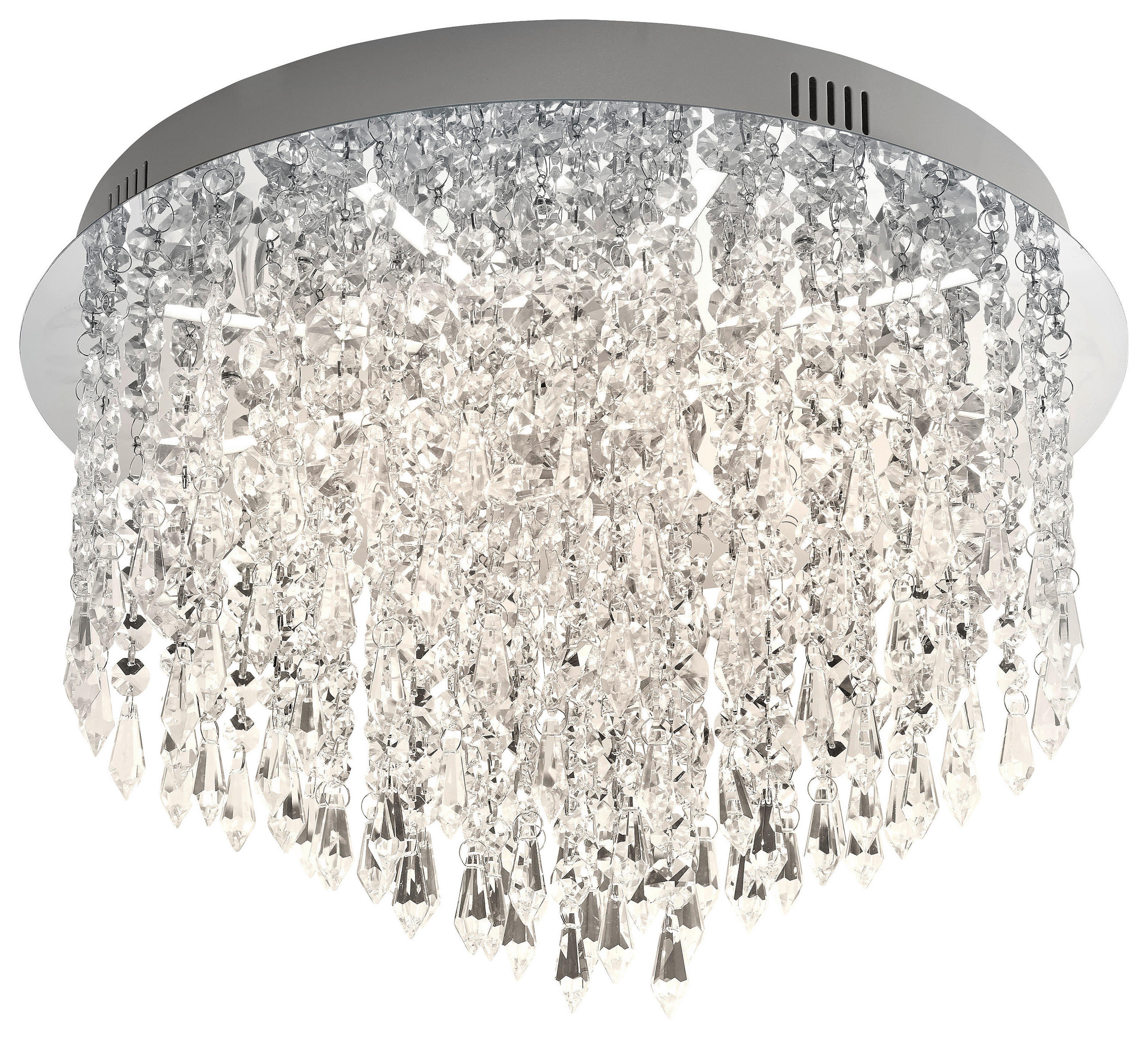 LED-DECKENLEUCHTE 40 cm  - Chromfarben, KONVENTIONELL, Metall (40cm) - Hell