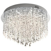STROPNÍ LED SVÍTIDLO, 40 cm - barvy chromu, Konvenční, kov (40cm)