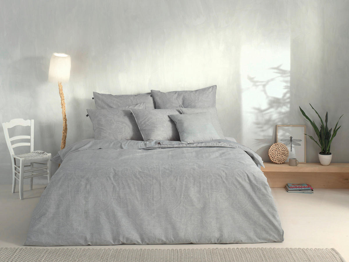 BETTWÄSCHE Paisley-di-Lino Renforcé 200/200 cm  - Hellgrau, Basics, Textil (200/200cm)