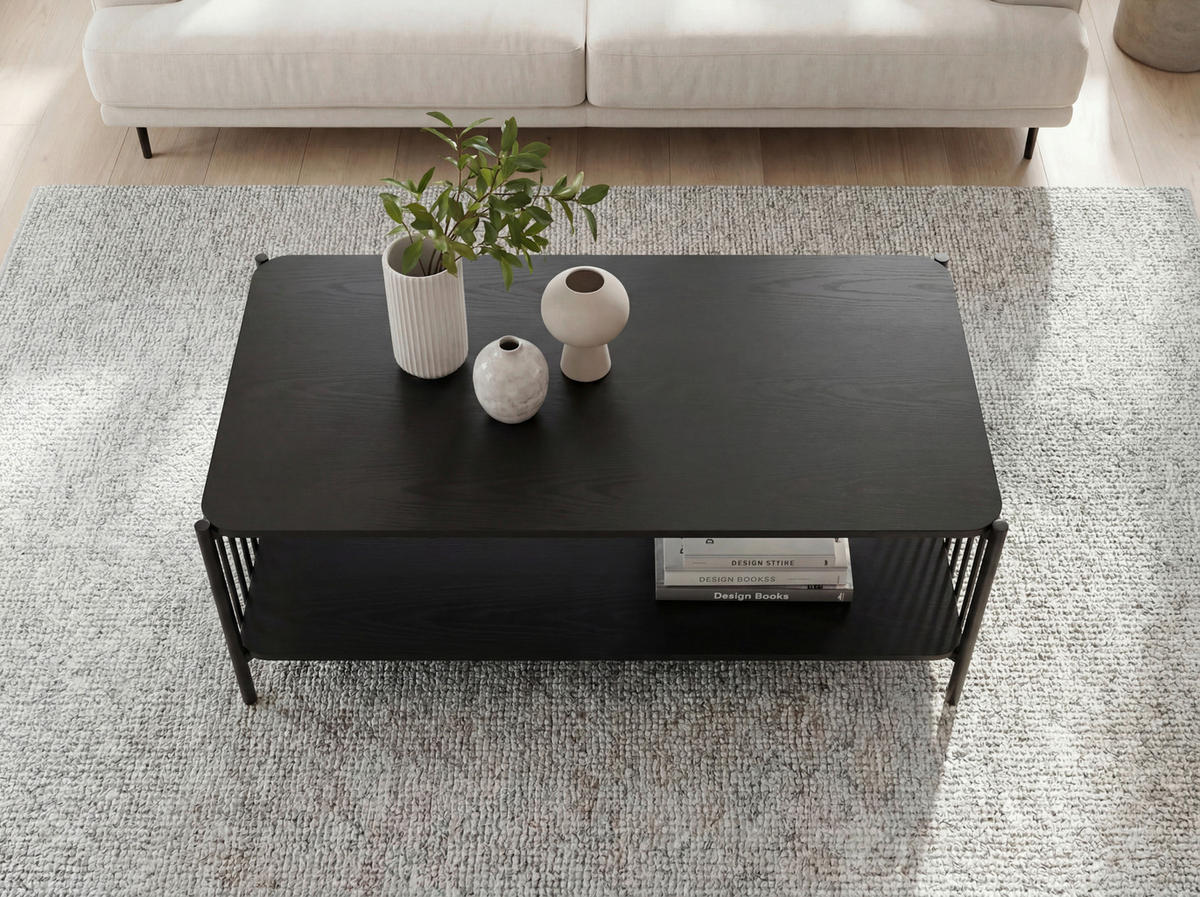  i trämaterial 110/60/42 cm  - svart, Design, metall/trämaterial (110/60/42cm) - Livetastic