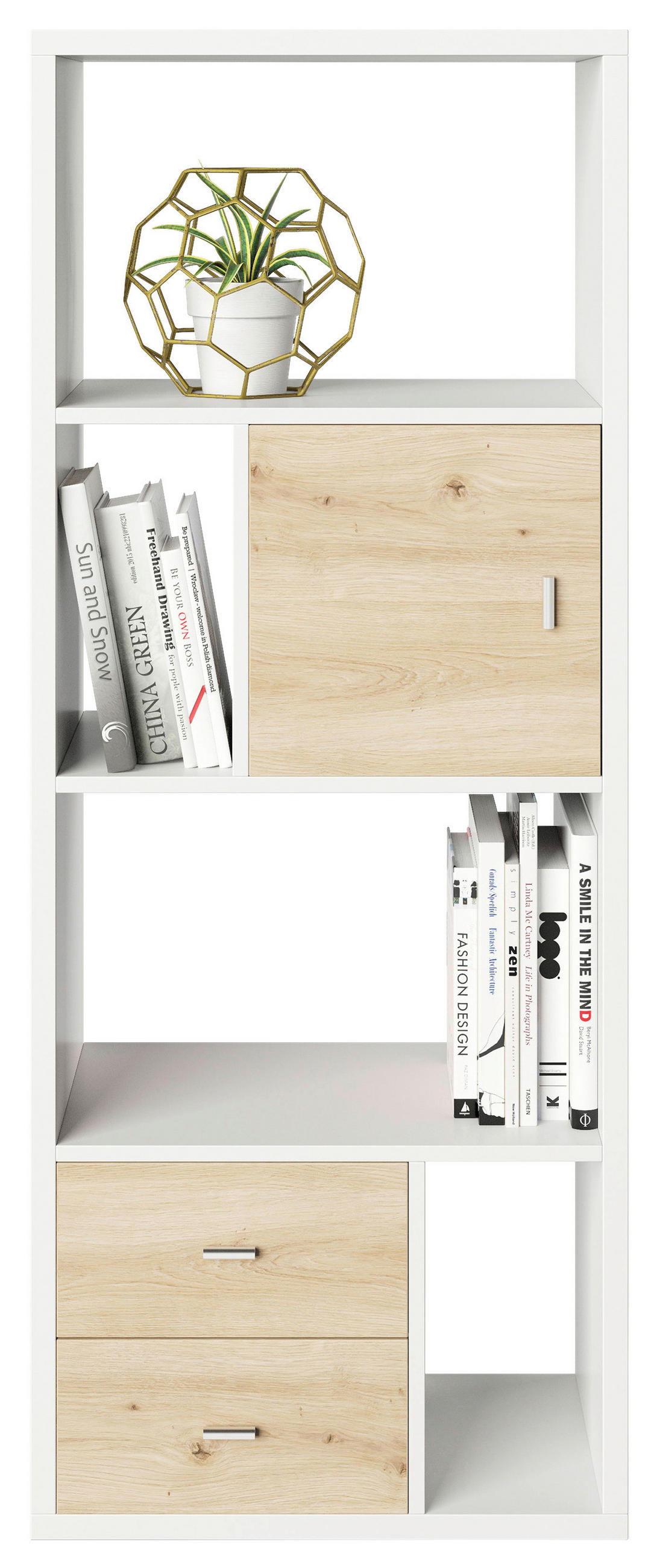 REGAL Weiß  - Weiß, Basics, Holzwerkstoff (58/147/34cm) - MID.YOU