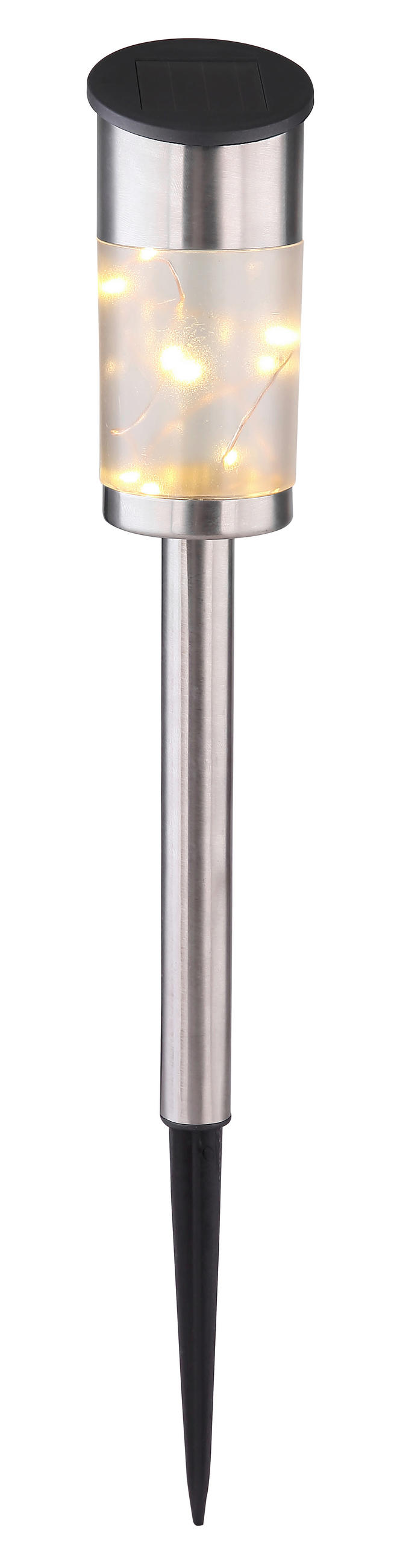 SET SOLARNIH SVETILJKI - bela/srebrna, Osnovno, metal/plastika (5,5/39cm)