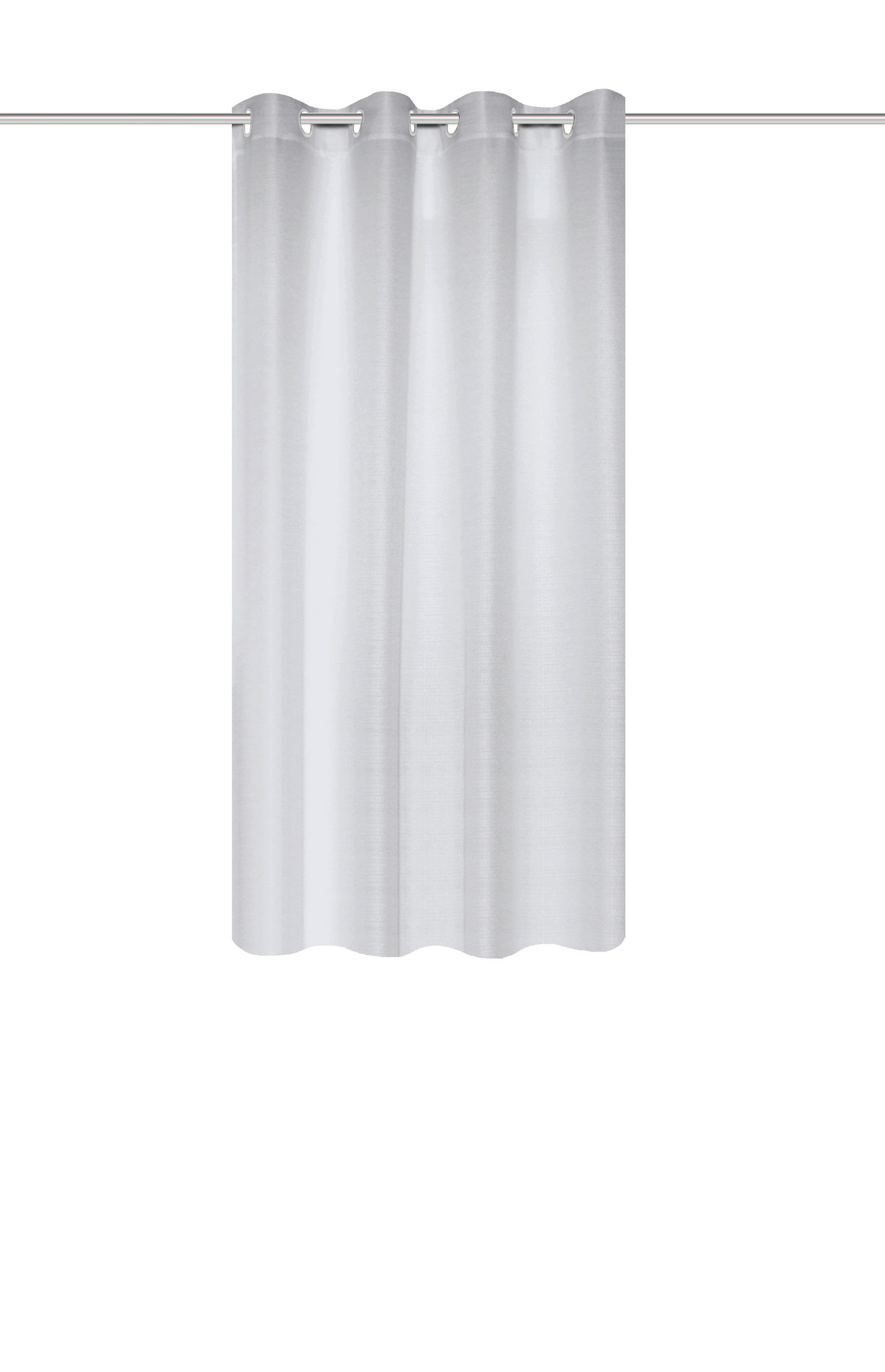 ÖSENVORHANG blickdicht  - Silberfarben, Basics, Textil (135/175cm)