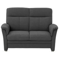 2-SITZER-SOFA Flachgewebe Dunkelgrau  - Dunkelgrau/Alufarben, Konventionell, Textil/Metall (142/100/89cm) - Beldomo Comfort