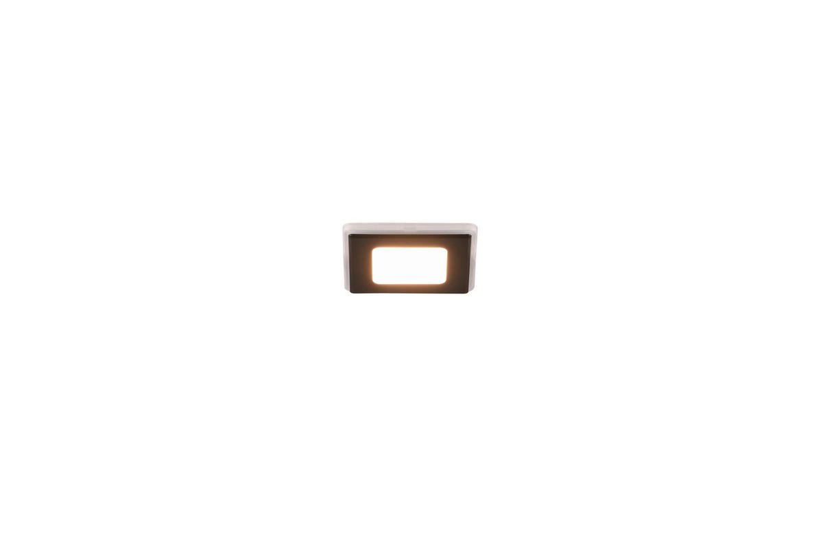 LED-EINBAUSPOT NIMBUS 8,5/8,5/3,9 cm   - Schwarz, Design, Kunststoff (8,5/8,5/3,9cm) - Trio Leuchten