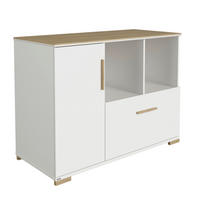 WICKELKOMMODE Weiß, Eichefarben  - Eichefarben/Weiß, Basics, Holzwerkstoff (123,50/92,10/55,60cm) - Paidi