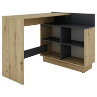 ECKSCHREIBTISCH 112/80/77,5 cm  in Graphitfarben, Eiche Artisan  - Graphitfarben/Eiche Artisan, MODERN, Holzwerkstoff (112/80/77,5cm) - MID.YOU