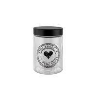 KUTIJA ZA HRANU  1,2 l    - prozirna/crna, Osnovno, staklo/metal (11/17cm) - Homeware