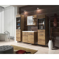 BADEZIMMER 5-teilig 120 cm  - Kastanienfarben/Kastanieneichefarben, Lifestyle, Glas/Holzwerkstoff (120cm) - P & B