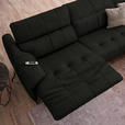 ECKSOFA in Echtleder Dunkelgrau  313/165 cm  - Dunkelgrau/Schwarz, Design, Leder/Metall (313/165cm) - Emilio Belluti