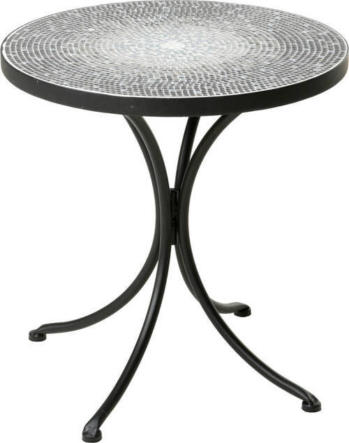 BISTRO STÔL, čierna - čierna, Trend, kov/keramika (38/38/40cm)