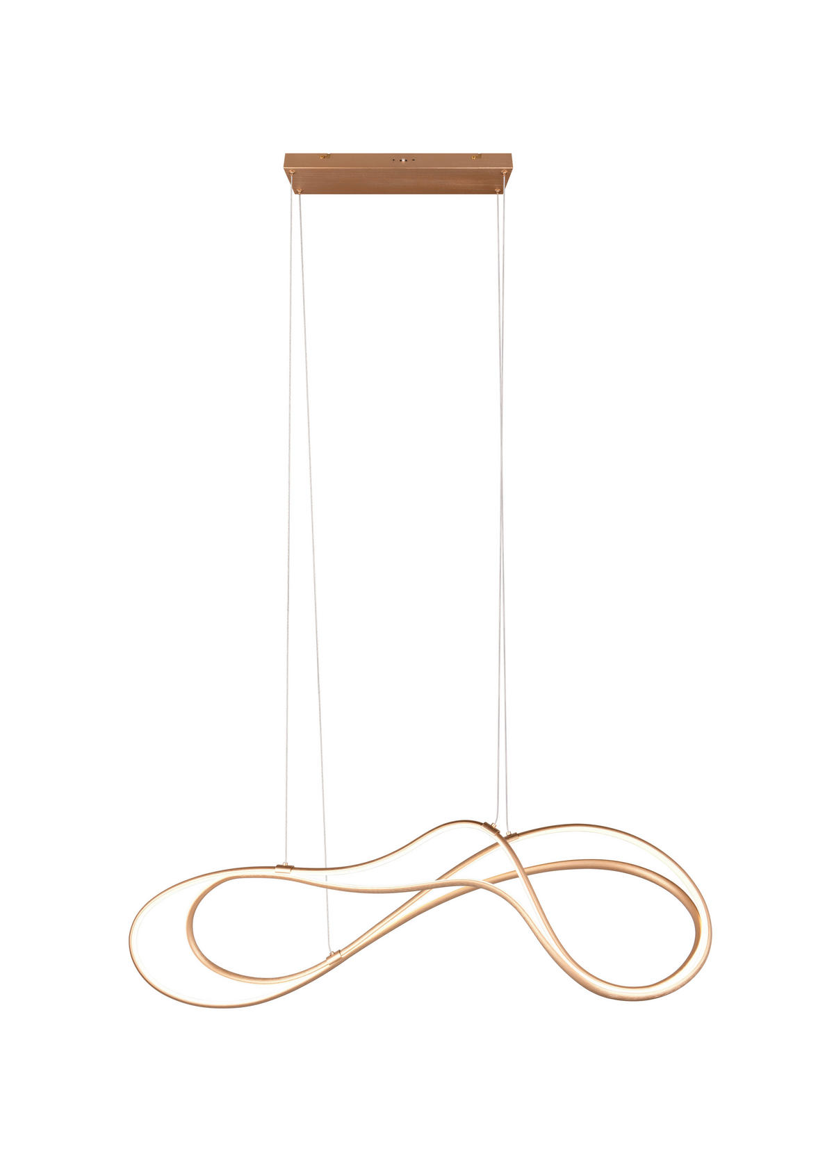 LED-HÄNGELEUCHTE Nala 113/24/150 cm   - Goldfarben, Design, Metall (113/24/150cm) - Trio Leuchten