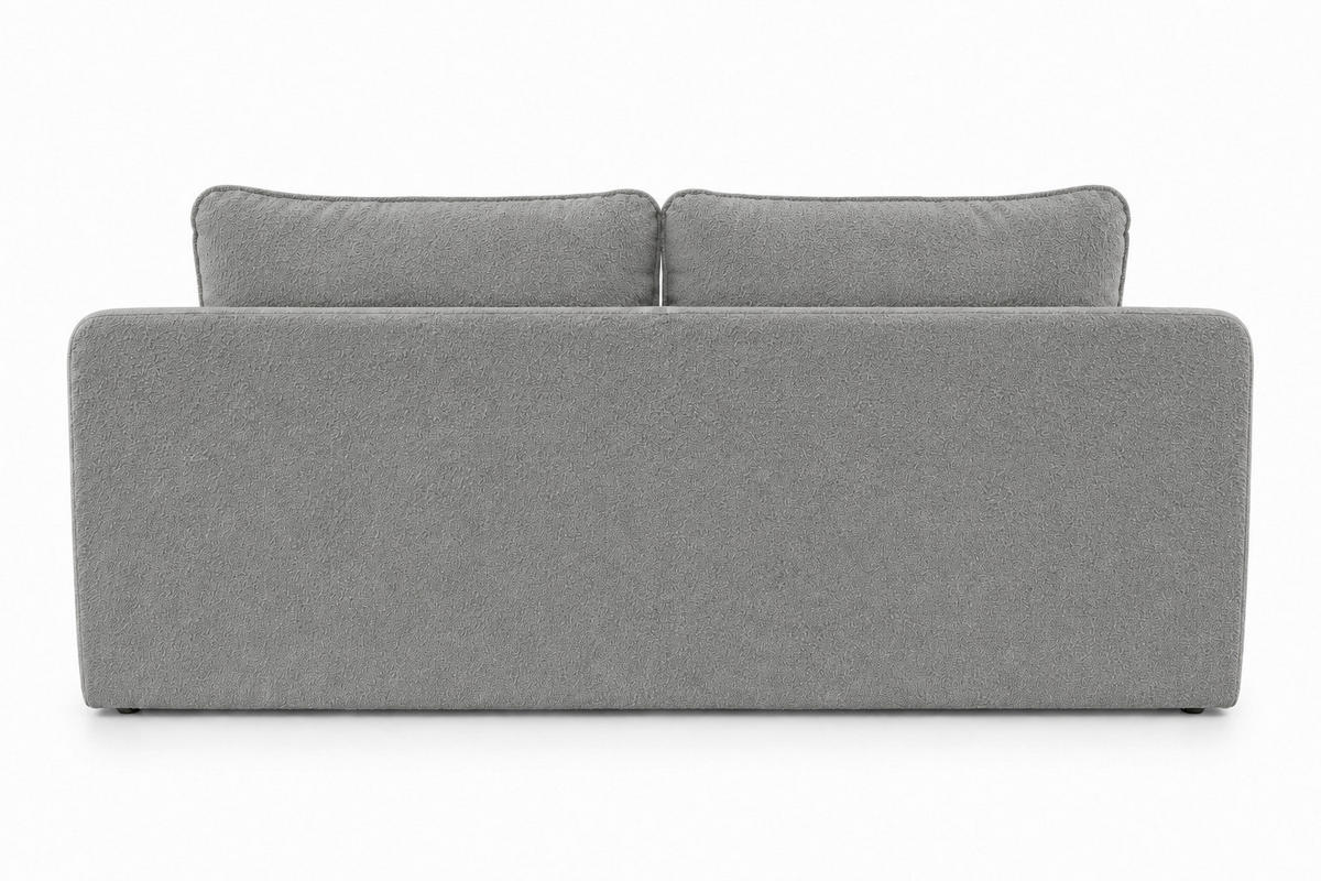SCHLAFSOFA FREDO Bouclé Grau  inkl.  - Schwarz/Grau, Design, Kunststoff/Textil (212/93/100cm) - MID.YOU