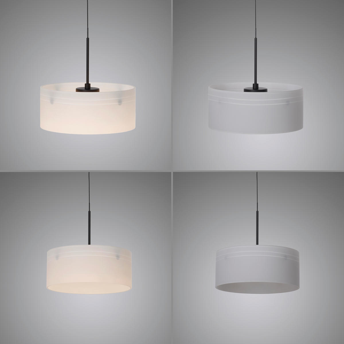 LED-HÄNGELEUCHTE 20/20/180 cm  - Schwarz, Design, Glas/Kunststoff (20/20/180cm)