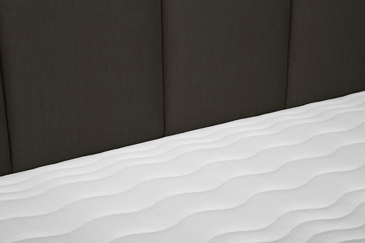 BOXSPRINGBETT 180/200 cm  in Anthrazit  - Anthrazit/Alufarben, Modern, Textil (180/200cm) - MID.YOU