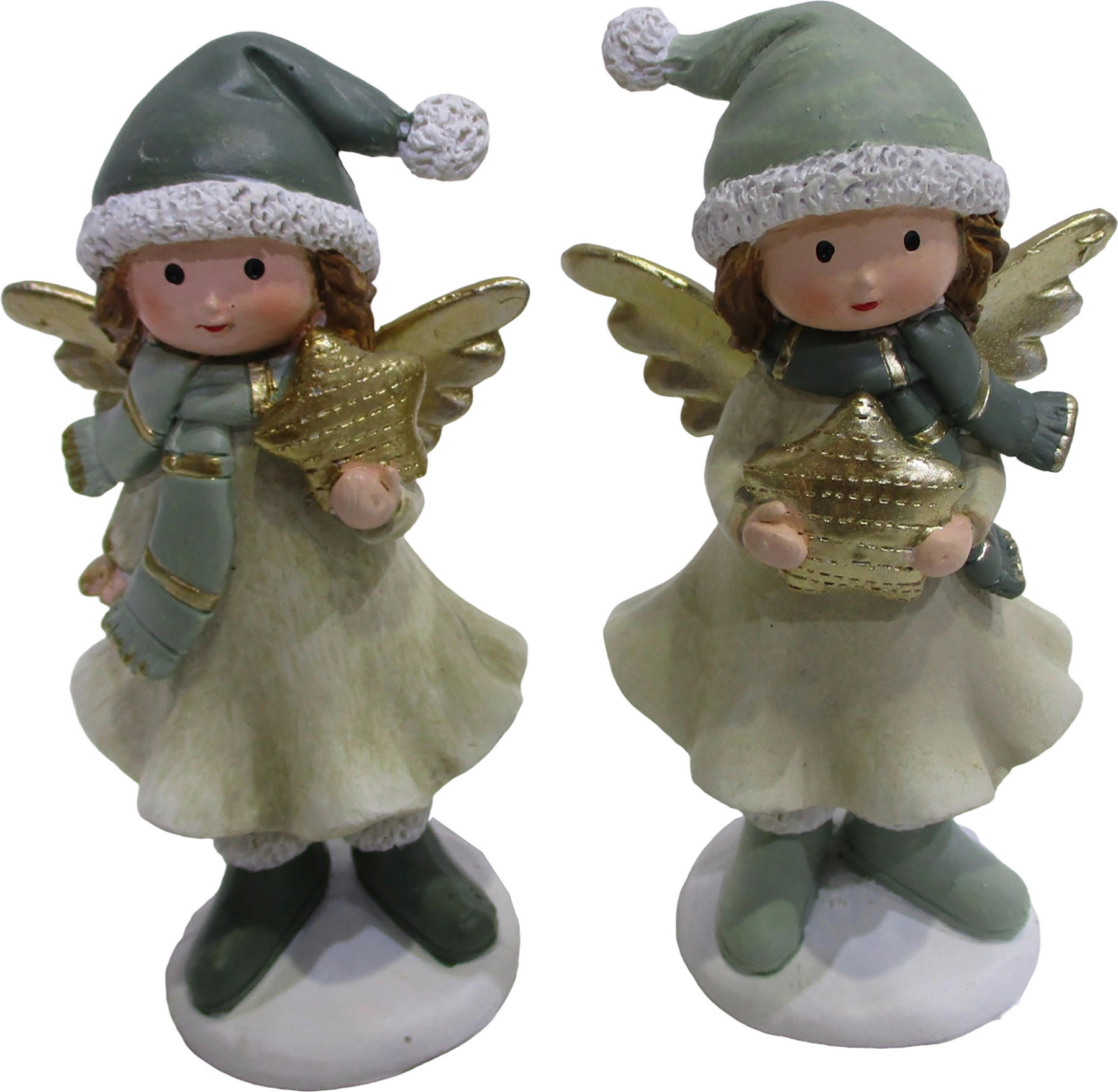 GYEREK DÍSZFIGURA - aranyszínű/zöld, Lifestyle, műanyag (6,5/12,5/5cm) - X-Mas